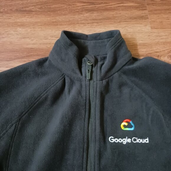 Marmot Women's Medium Fleece Jacket Black Full Zip Pockets Google Cloud Polartec - Picture 2 of 8